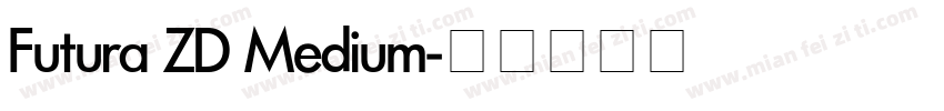 Futura ZD Medium字体转换